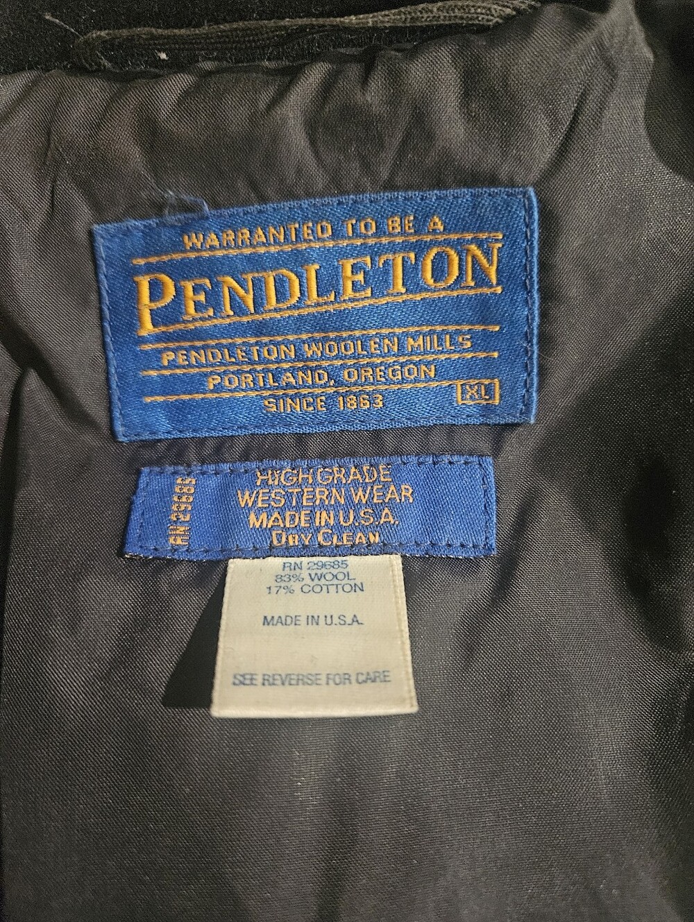 Pendleton Wool Coat - Blue and Gold Label